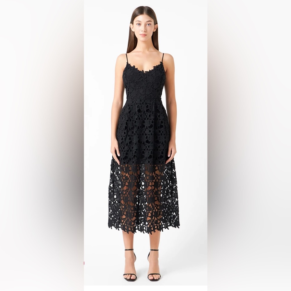 EUC astr lace midi dress